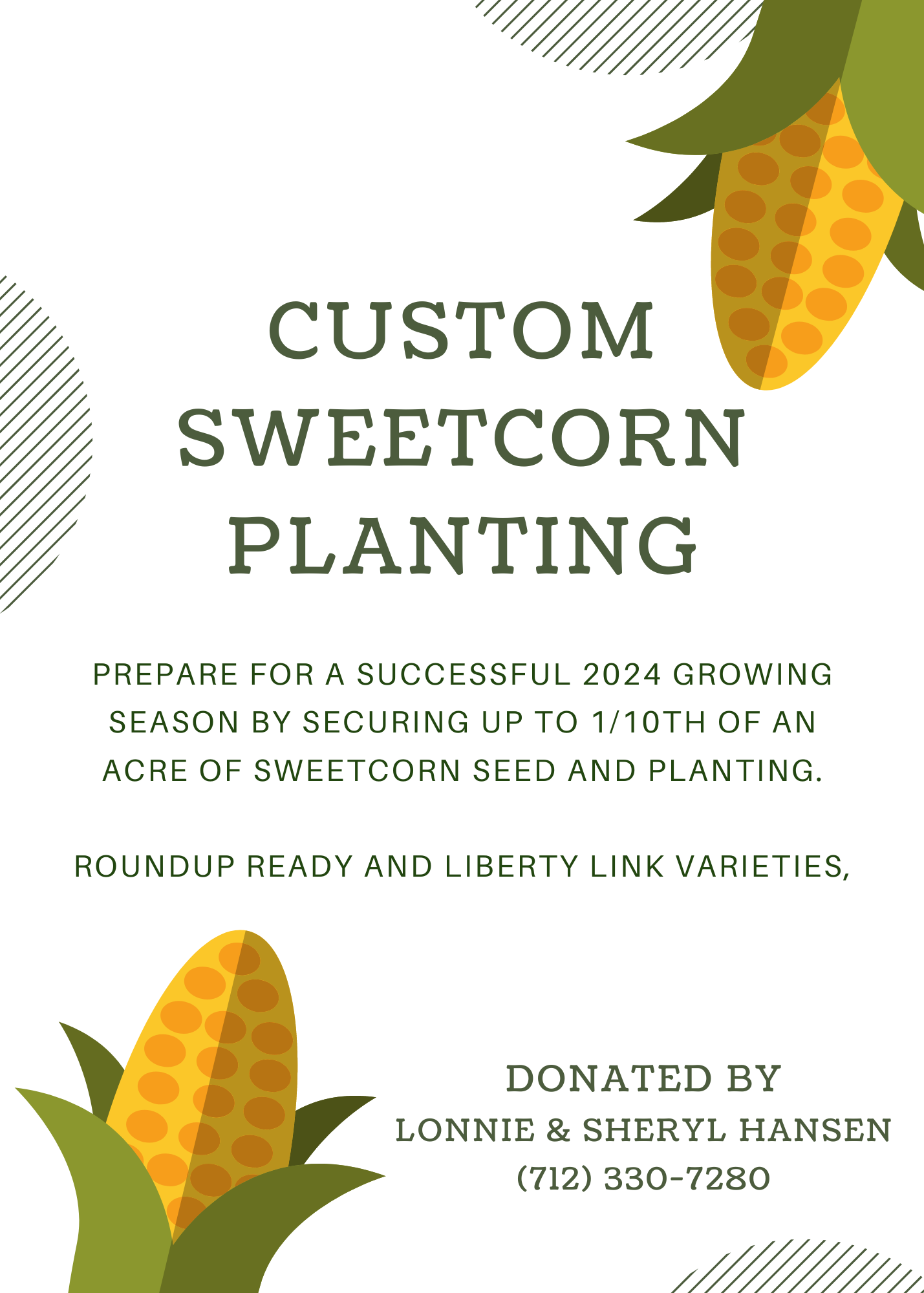 Custom Sweet Corn Planting